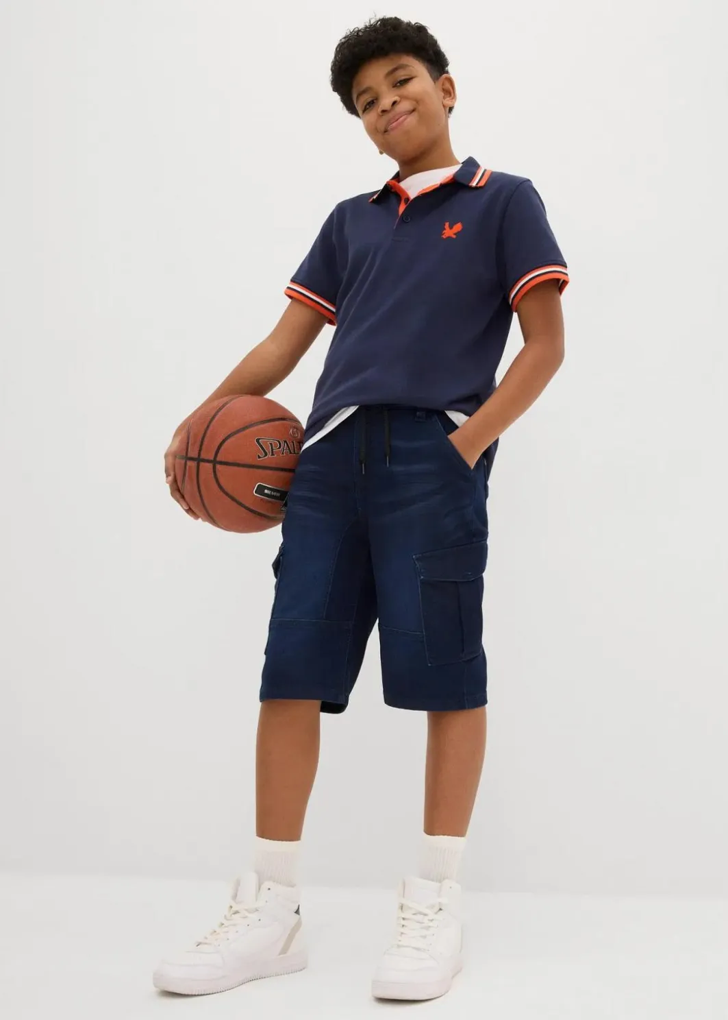 Outlet Cargo-Sweatjeans-Bermuda, Regular Fit Kinder Jungen 9-16 Jahre·Bademode|Jungen 9-16 Jahre·Shorts