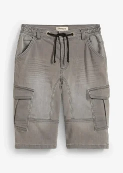 Kinder bonprix Jungen 9-16 Jahre·Jeans|Jungen 9-16 Jahre·Shorts|Cargo-Sweatjeans-Bermuda, Regular Fit