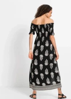Discount Carmen-Kleid aus fließender Viskose Damen Bekleidung·Pullover & Strickjacken|Kleider