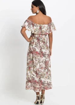 Damen bonprix Kleider|Carmen-Kleid aus fließender Viskose