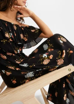 Carmen-Kleid aus fließender Viskose Damen Kleider|Bekleidung·Pullover & Strickjacken