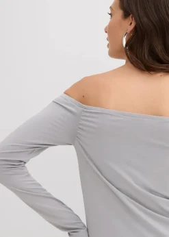 Discount Carmenshirt aus leichtem Jersey Damen Shirts & Tops|Nachhaltigere Materialien