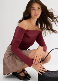 Damen bonprix Nachhaltigere Materialien|Shirts & Tops|Carmenshirt aus leichtem Jersey