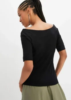 Damen bonprix Shirts & Tops|Nachhaltigere Materialien|Carmenshirt in Viskose-Mix