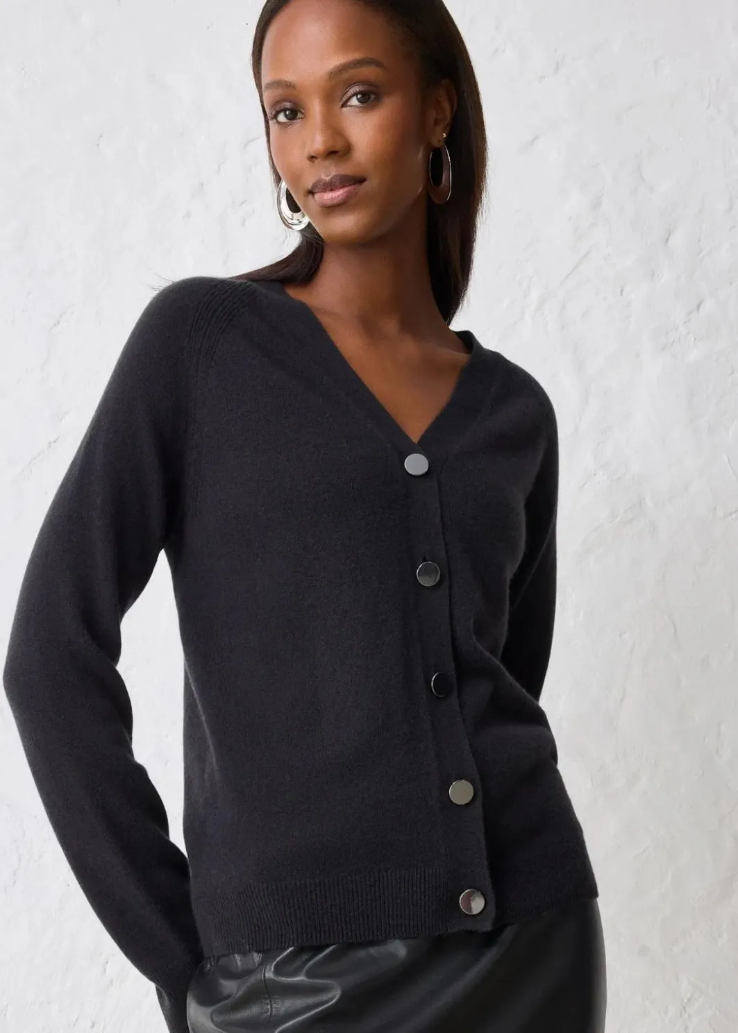 Hot Cashmerestrickjacke mit Good Cashmere Standard®-Anteil Damen Bekleidung·Umstandsmode|Pullover & Strickjacken