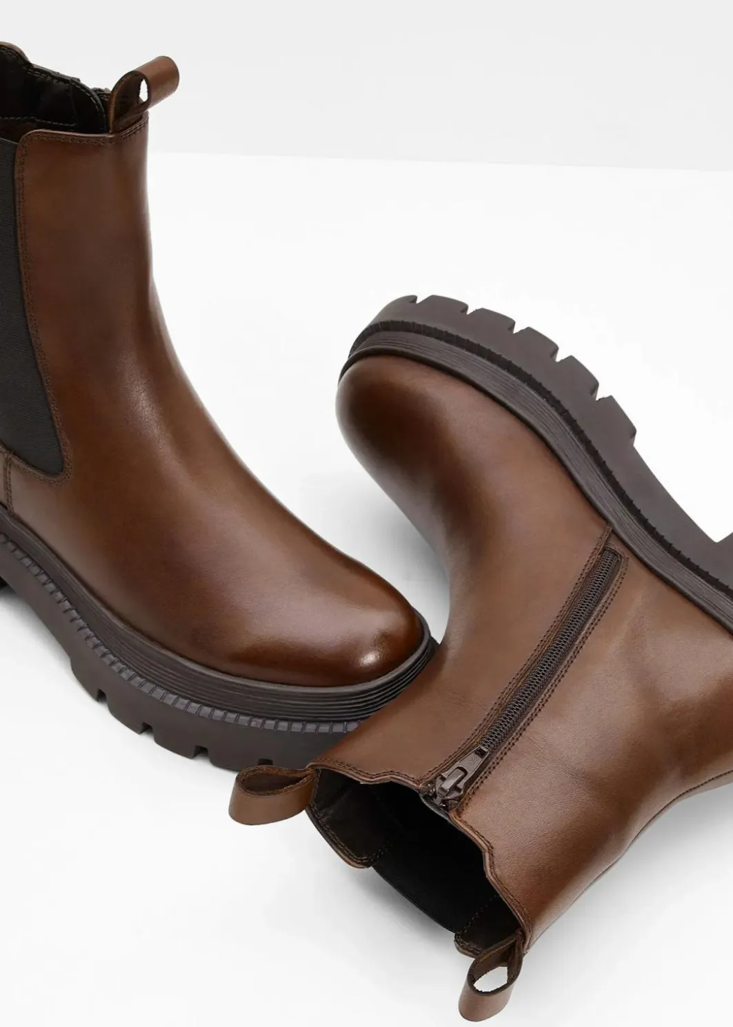 Clearance Chelsea-Boots aus Leder Damen Stiefeletten|Boots
