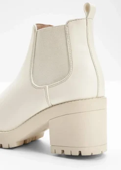 Damen bonprix Schuhe & Accessoires In Spezialgrößen·Schuhe In Übergröße|Schuhe & Accessoires In Spezialgrößen·Elastischer Schaft|Chelsea-Boots mit Blockabsatz