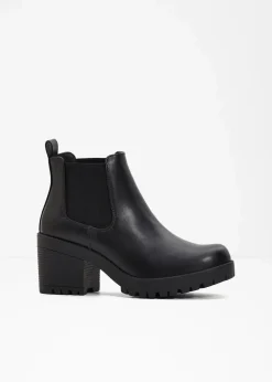 Hot Chelsea-Boots mit Blockabsatz Damen Stiefeletten|Boots