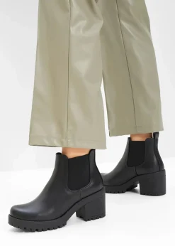 Hot Chelsea-Boots mit Blockabsatz Damen Stiefeletten|Boots