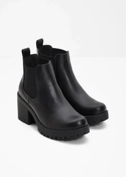 Hot Chelsea-Boots mit Blockabsatz Damen Stiefeletten|Boots