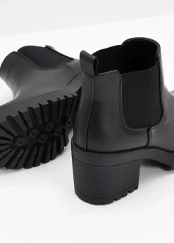 Hot Chelsea-Boots mit Blockabsatz Damen Stiefeletten|Boots