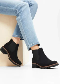 Damen bonprix Schuhe & Accessoires In Spezialgrößen·Schuhe In Übergröße|Schuhe & Accessoires In Spezialgrößen·Elastischer Schaft|Chelsea-Boots mit Profilsohle