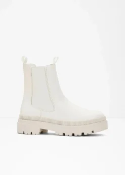 Damen bonprix Schuhe & Accessoires In Spezialgrößen·Schuhe In Übergröße|Schuhe & Accessoires In Spezialgrößen·Elastischer Schaft|Chelsea-Boots mit Profilsohle