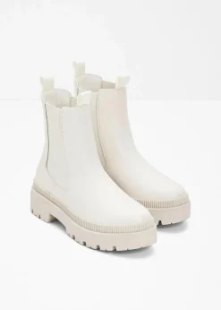 Damen bonprix Schuhe & Accessoires In Spezialgrößen·Schuhe In Übergröße|Schuhe & Accessoires In Spezialgrößen·Elastischer Schaft|Chelsea-Boots mit Profilsohle