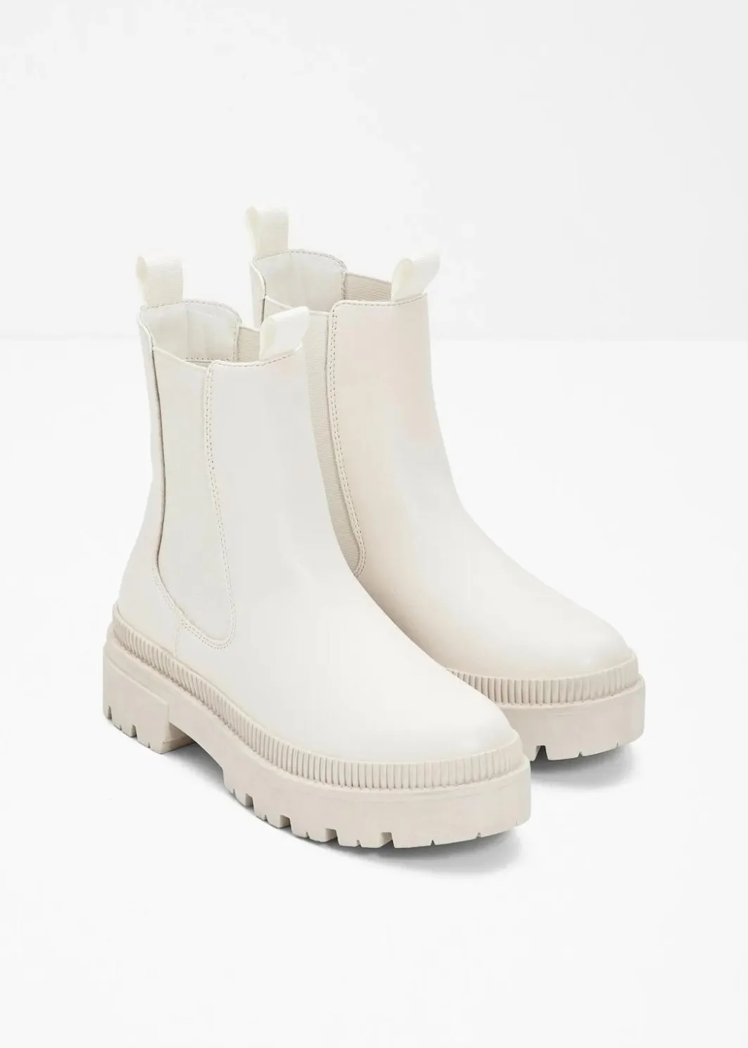 Damen bonprix Schuhe & Accessoires In Spezialgrößen·Schuhe In Übergröße|Schuhe & Accessoires In Spezialgrößen·Elastischer Schaft|Chelsea-Boots mit Profilsohle