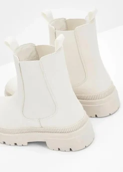 Damen bonprix Schuhe & Accessoires In Spezialgrößen·Schuhe In Übergröße|Schuhe & Accessoires In Spezialgrößen·Elastischer Schaft|Chelsea-Boots mit Profilsohle