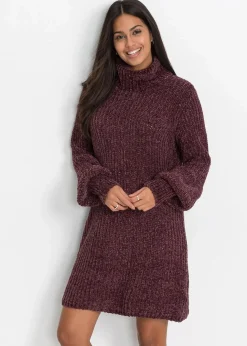 Damen bonprix Bekleidung·Umstandsmode|Bekleidung·Pullover & Strickjacken|Chenille Strickkleid aus recyceltem Polyester