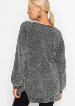 Chenille-Longpullover Damen Bekleidung·Umstandsmode|Strickmode