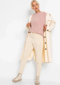 Damen bonprix Pullover & Strickjacken|Nachhaltigere Materialien|Chenille-Longpullover
