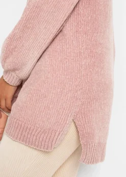 Damen bonprix Pullover & Strickjacken|Nachhaltigere Materialien|Chenille-Longpullover