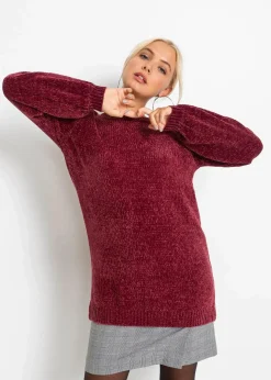 Hot Chenille-Longpullover Damen Pullover & Strickjacken|Nachhaltigere Materialien