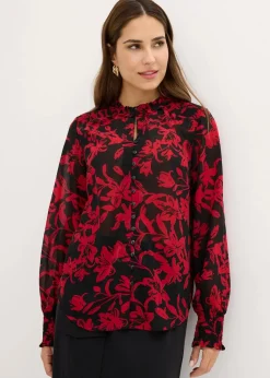 Damen bonprix Nachhaltigere Materialien|Blusen & Tuniken|Chiffon Bluse mit Smok-Details