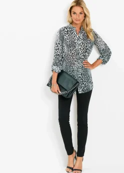 Damen bonprix Bekleidung·Jacken & Mäntel|Blusen & Tuniken|Chiffon Longbluse