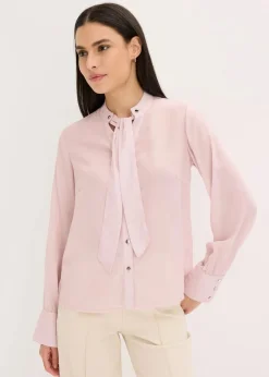 Online Chiffonbluse mit abnehmbarer Schluppe Damen Bekleidung·Jacken & Mäntel|Blusen & Tuniken