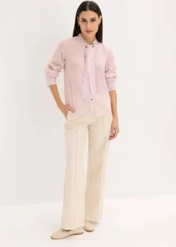 Online Chiffonbluse mit abnehmbarer Schluppe Damen Bekleidung·Jacken & Mäntel|Blusen & Tuniken
