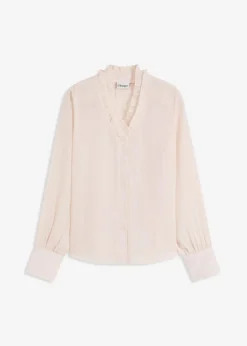 Damen bonprix Blusen & Tuniken|Bekleidung·Jacken & Mäntel|Chiffonbluse mit Rüschen
