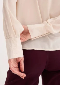 Damen bonprix Blusen & Tuniken|Bekleidung·Jacken & Mäntel|Chiffonbluse mit Rüschen