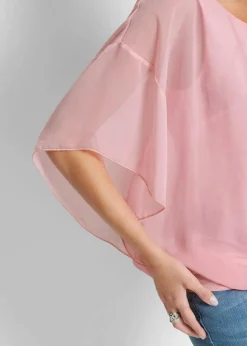 Online Chiffonbluse mit Untertop Damen Bekleidung·Jacken & Mäntel|Blusen & Tuniken