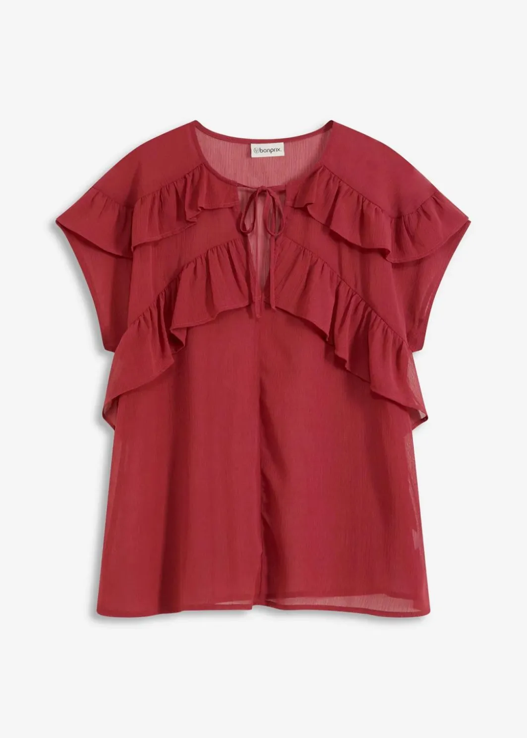 Damen bonprix Bekleidung·Jacken & Mäntel|Blusen & Tuniken|Chiffonbluse mit Volants