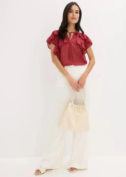 Damen bonprix Bekleidung·Jacken & Mäntel|Blusen & Tuniken|Chiffonbluse mit Volants