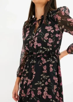 Damen bonprix Bekleidung·Pullover & Strickjacken|Nachhaltigere Materialien|Chiffonkleid