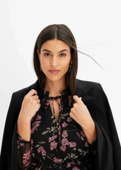 Damen bonprix Bekleidung·Pullover & Strickjacken|Nachhaltigere Materialien|Chiffonkleid