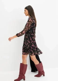 Damen bonprix Bekleidung·Pullover & Strickjacken|Nachhaltigere Materialien|Chiffonkleid