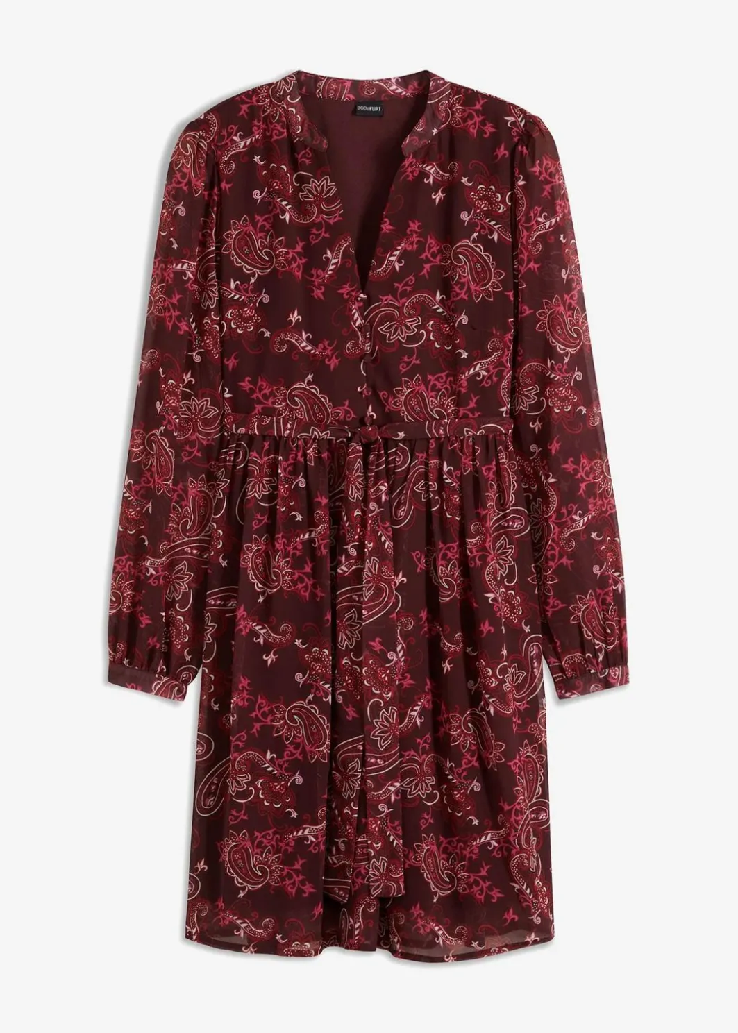 Damen bonprix Bekleidung·Pullover & Strickjacken|Nachhaltigere Materialien|Chiffonkleid