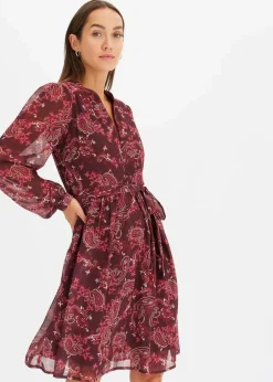 Damen bonprix Bekleidung·Pullover & Strickjacken|Nachhaltigere Materialien|Chiffonkleid