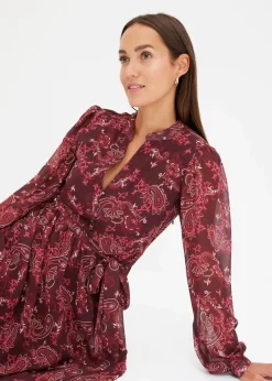 Damen bonprix Bekleidung·Pullover & Strickjacken|Nachhaltigere Materialien|Chiffonkleid