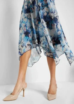 Hot Chiffonkleid mit feiner Spitze Damen Festliche Mode|Kleider