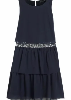 Kinder bonprix Mädchen 9-16 Jahre·Kleider & Jumpsuits|Chiffonkleid mit Paillettenband