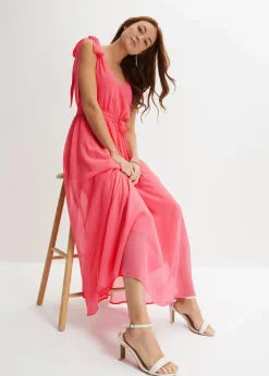 Outlet Chiffonkleid mit Schleifendetails Damen Bekleidung·Pullover & Strickjacken|Festliche Mode