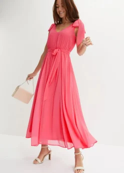Outlet Chiffonkleid mit Schleifendetails Damen Bekleidung·Pullover & Strickjacken|Festliche Mode