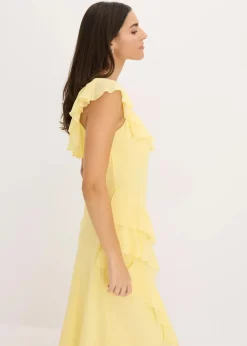 Online Chiffonkleid mit Trägern und Volants Damen Bekleidung·Pullover & Strickjacken|Festliche Mode