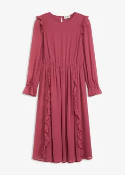 Damen bonprix Bekleidung·Pullover & Strickjacken|Kleider|Chiffonkleid mit Volants