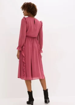 Damen bonprix Bekleidung·Pullover & Strickjacken|Kleider|Chiffonkleid mit Volants
