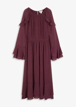 Damen bonprix Bekleidung·Pullover & Strickjacken|Chiffonkleid mit Volants