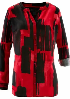 Chiffon-Longbluse mit Druck Damen Bekleidung·Jacken & Mäntel|Blusen & Tuniken