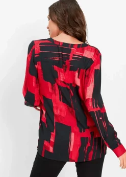 Chiffon-Longbluse mit Druck Damen Bekleidung·Jacken & Mäntel|Blusen & Tuniken
